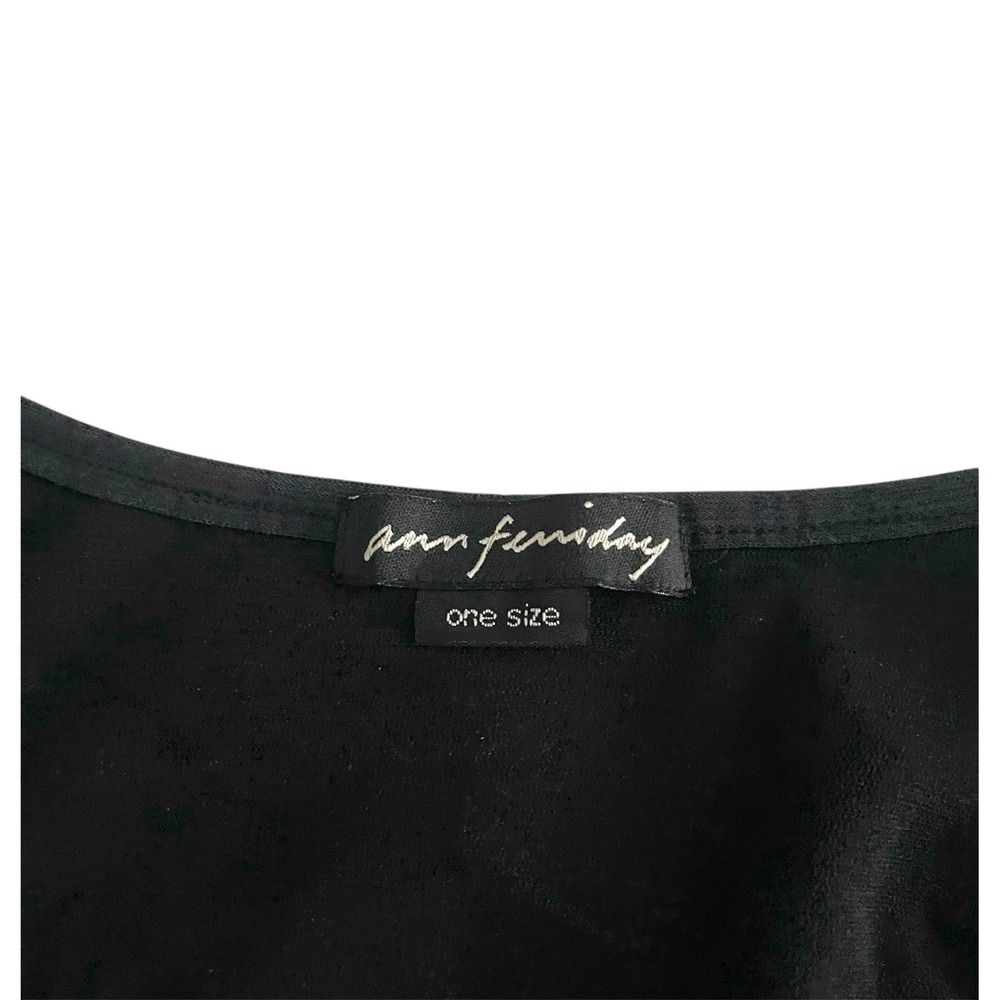 Vintage Ann Ferriday 90s Y2k Black Lace Sheer Top Whimsigoth Fairy Grunge Witchy - Picture 10 of 14